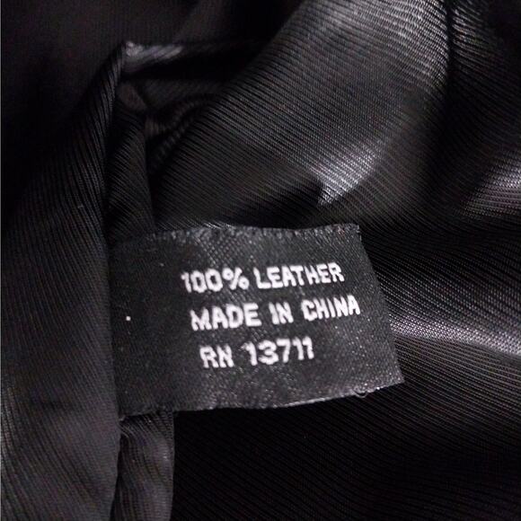 BRANDINI! LUXURIOUS BLACK GENUINE LEATHER STADIUM COAT, SOFT & SUPPLE! SZ XXL - Picture 12 of 13